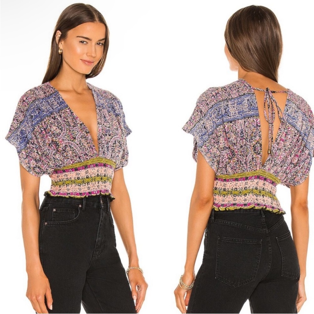 Free People floral blouse
